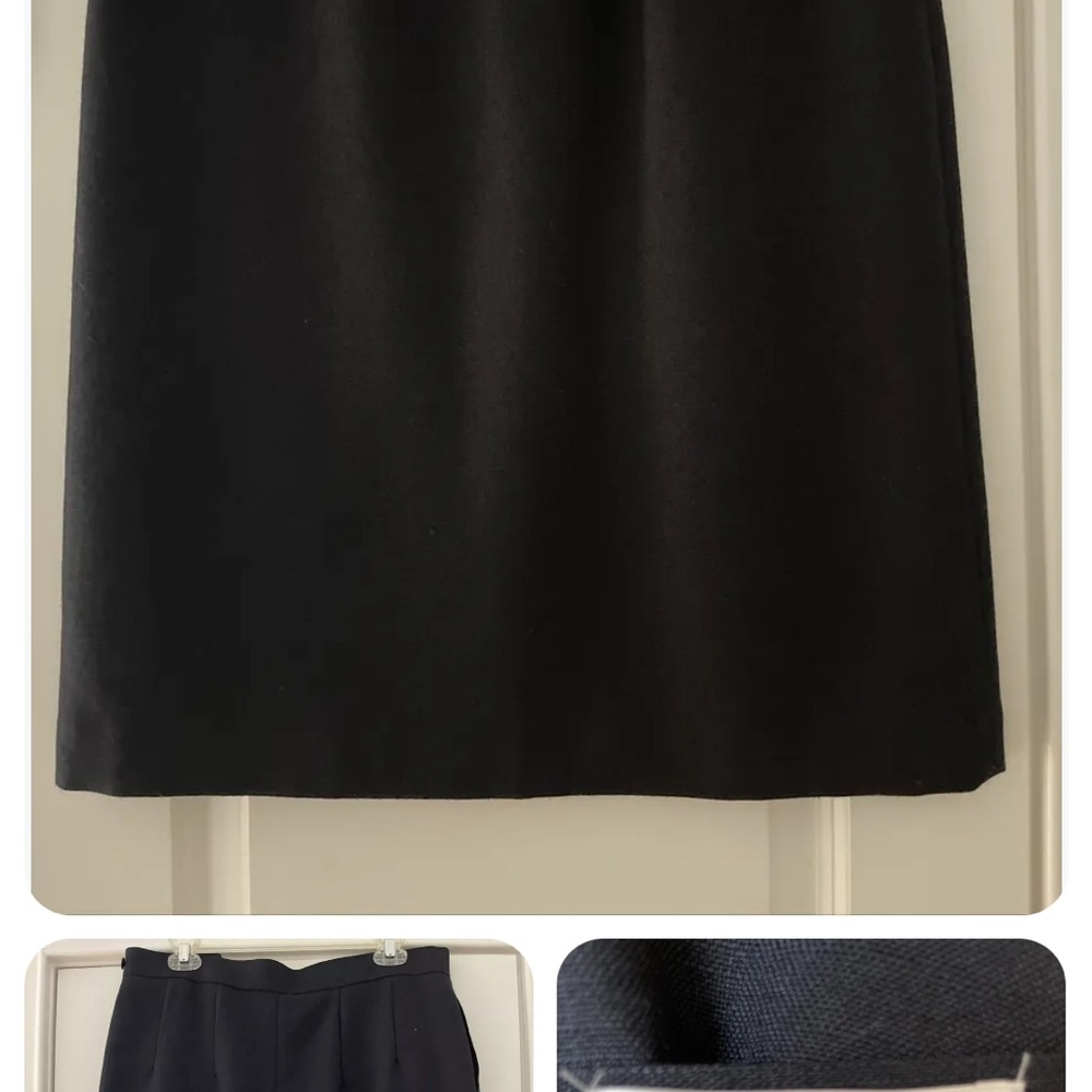 Vintage Investments Black Lined Pencil Skirt Women's Size 12 Ladies EXCELLENT